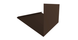 Планка примыкание верхнее к трубе фальц 0,45 Drap TwinColor RAL 8017 шоколад (3м)