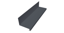 Планка примыкание нижнее к трубе для Кликфальц Pro Grand Line 0,5 Satin Matt RAL 7024 мокрый асфальт (2м)