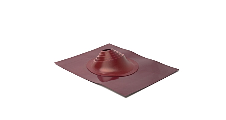 Проходной элемент MF угловой №1 (75-200мм) +240 силиконовый (металлический окрашенный фланец) красный