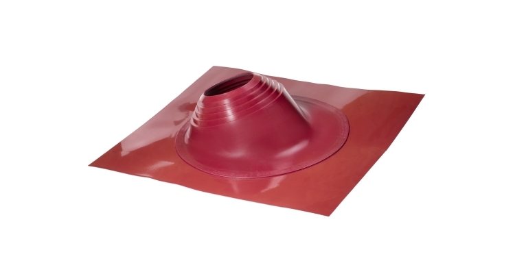 Проходной элемент MF угловой №2 (180-280мм) +240 силиконовый (металлический окрашенный фланец) красный