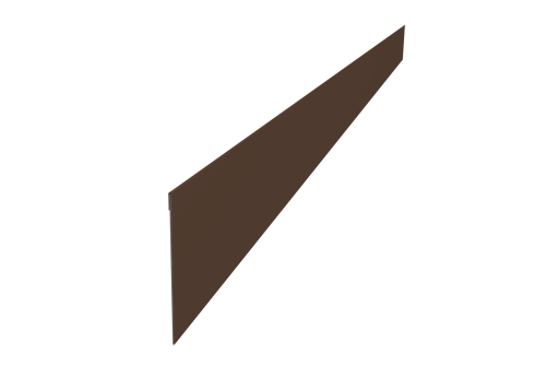 Ламель забора жалюзи Palermo стартовая/финишная для калиток и ворот 0,45 Drap TX RAL 8017 шоколад