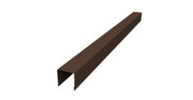 Планка вертикальная лицевая для забора жалюзи Palermo 0,45 PE-Double RAL 8017 шоколад (2,5м)