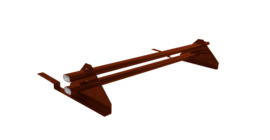 Снегозадержатель трубчатый для композитной черепицы Roman RAL 3009 (1м)