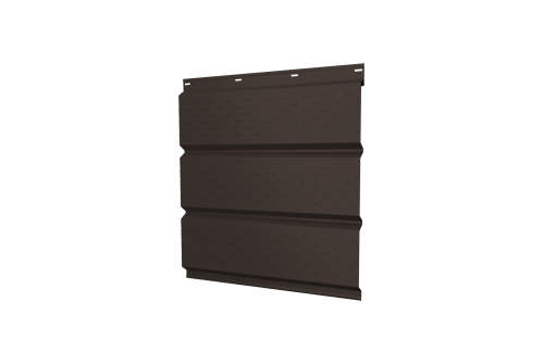 Софит металлический полная перфорация 0,5 Satin с пленкой RR 32 темно-коричневый