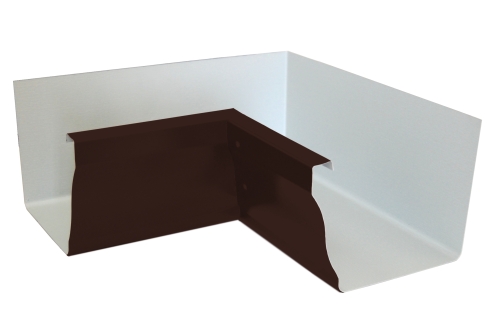 Угол желоба внутренний Vortex 90гр 127мм RAL 8017 шоколад