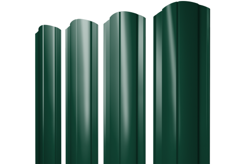 Штакетник Круглый фигурный 0,45 PE RAL 6005 зеленый мох